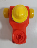 1984 Fisher Price Little People Orange Farm Tractor Toy with Construction Worker Character