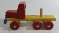 Vintage Wood Wooden Model Toy Transport Truck Made in Western Germany