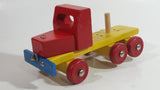 Vintage Wood Wooden Model Toy Transport Truck Made in Western Germany