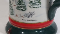 1991 Budweiser Holiday Stein Collection The Season's Best Ceramic Beer Stein By Artist Susan Sampson - Handcrafted in Brazil by Ceramarte