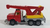 Majorette Picker Crane Truck Red Yellow Grey 1/60 Scale Die Cast Toy Car Vehicle