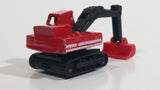 1996 Matchbox Atlas Excavator Red Die Cast Toy Car Construction Equipment Vehicle