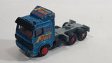 Rare HTF Majorette Mercedes "Truck Force" Semi Tractor Truck Rig Teal Blue Die Cast Toy Car Vehicle