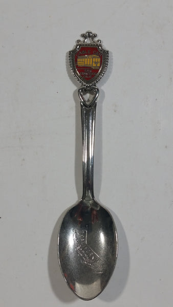 San Francisco, California Cable Car Trolley Themed Enamel and Metal Spoon with Engraved Bowl