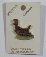 Dist. Okanagan, British Columbia Canada Deer Themed Enamel and Metal Souvenir Collector's Pin Like New