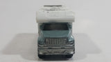 2008 Matchbox Outdoor Adventure Motor Home RV Metalflake Light Blue Silver and White MB756 Die Cast Toy Car Recreational Vehicle with Opening Rear Gate
