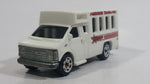 2009 Matchbox Police Chevy Transport Bus Sheriff Cop Prisoner Transport  White MB372 Plastic Body 1/80 Scale Die Cast Toy Car Vehicle