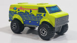 1993 Matchbox 4x4 Chevy Van Fluorescent Yellow Die Cast Toy Car Vehicle