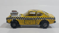 Vintage 1973 Lesney Matchbox Rolamatics No. 72 Maxi Taxi Yellow Cab Die Cast Toy Car Vehicle Made in Hong Kong