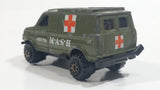 Vintage 1982 Kidco Tough Wheels MASH T.V. Show 4077th Army Military Medic Ambulance Olive Green Van Die Cast Toy Car Vehicle Television Collectible