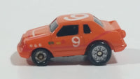 1989 Galoob Micro Machines Sun Color Changers '80s Thunderbird Drag Racer #9 Orange Tiny Miniature Die Cast Toy Car Vehicle