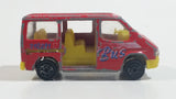 Majorette No. 243 Ford Transit Van "City Bus" Red 1/60 Scale Die Cast Toy Car Vehicle