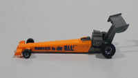 1994 Hot Wheels Dragster "Driven to the max!" Bright Fluorescent Orange Die Cast Toy Race Car Vehicle