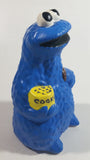 Vintage Hand Painted Sesame Street Cookie Monster Character Ceramic Figure 5 1/2" Tall