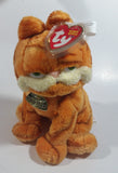 2004 Ty Beanie Babies Garfield the Cat Orange Stuffed Animal Plush Toy 7 1/2" Tall