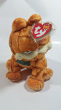 2004 Ty Beanie Babies Garfield the Cat Orange Stuffed Animal Plush Toy 7 1/2" Tall