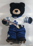 Build A Bear Workshop NHL Toronto Maple Leafs Ice Hockey Black Bear with Uniform, Stick, and Skates 17" Tall Stuffed Animal Plush