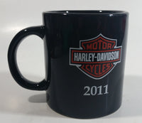 2011 Harley Davidson Motor Cycles Santa Christmas Themed Ceramic Coffee Mug Cup Collectible