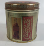 Coca-Cola Coke Soda Pop Small Round Vintage Reproduction Tin Container Beverage Collectible