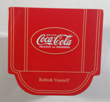Coca-Cola Coke Soda Pop Drink Beverage Refresh Yourself 5 1/2" Tall Tin Metal Hinged Lid Container