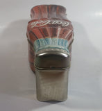 1997 Coca-Cola Coke Soda Pop Large 13" Long Bottle Shaped Embossed Tin Container with Hinged Lid