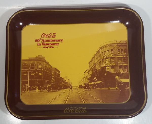 Vintage 1980 60th Anniversary of Coca-Cola in Vancouver 1920-1980 Georgia Street Official Tray