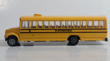 1991 Road Champs Fast Lane International School Bus Yellow Die Cast Toy Car Vehicle