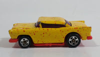 1996 Hot Wheels '55 Chevy Yellow with Red Splatter Paint Die Cast Toy Classic Car Vehicle