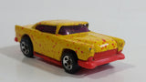 1996 Hot Wheels '55 Chevy Yellow with Red Splatter Paint Die Cast Toy Classic Car Vehicle