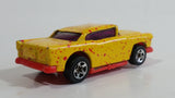 1996 Hot Wheels '55 Chevy Yellow with Red Splatter Paint Die Cast Toy Classic Car Vehicle