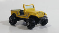 Vintage Yatming Jeep 4x4 Yellow No. 1092 Die Cast Toy Car Vehicle