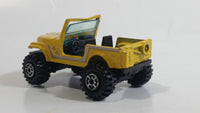 Vintage Yatming Jeep 4x4 Yellow No. 1092 Die Cast Toy Car Vehicle