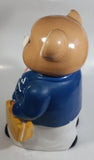 Teddy Bear In Blue Businessman Suit Sailor Outfit Ceramic Cookie Jar