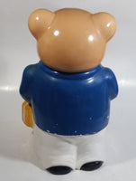 Teddy Bear In Blue Businessman Suit Sailor Outfit Ceramic Cookie Jar