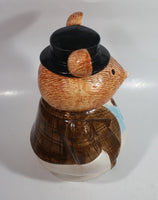 Rat Mole Style Brown Businessman Suit Outfit Ceramic Cookie Jar