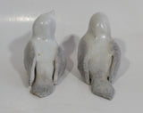 1981 Pair of Soapstone Style White Clay Pair of Bird Sculptures