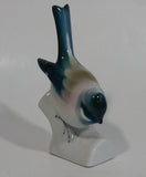 Vintage Zsolnay Hungary Blue Song Bird Porcelain Decorative Figurine Ornament