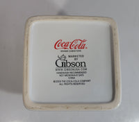 2003 Gibson Coca-Cola Coke Checkerboard Themed White Ceramic Food Canister
