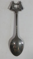 London England 3D Bridge Figural Silver Plated Metal Spoon with Engraved Bowl Souvenir Travel Collectible