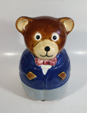 Businessman Bear in Blue Business Suit Ceramic Cookie Jar