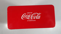 1999 Coca-Cola Coke Soda Pop Red and White Vending Machine Shaped 10" Tall Tin Metal Container