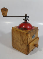 Antique D.P. Wood and Metal Manual Coffee Grinder