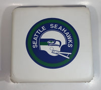 Vintage Seattle Seahawks Stadium NFL Football Team Vinyl Covered White and Blue Seat Cushion