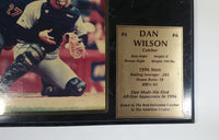 PhotoFile MLB Major League Baseball Player Catcher #6 Dan Wilson Black Marble Textured Wood 12" x 14 3/4" Wall Plaque Sports Collectible