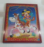 Disney Mickey Mouse Riding Horse "Giddy Up" 17" x 21" Red Framed Art Print