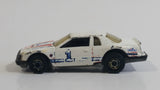 1989 Hot Wheels 81 Thunder Burner White Die Cast Toy Car Vehicle Gold 5SP