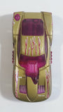 Rare HTF 1998 Hot Wheels Electric Slot Car Gold Plastic Body Toy Car Vehicle Not Tested