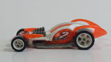 2004 Hot Wheels Track Aces I Candy Metalflake White and Orange Die Cast Toy Car Vehicle
