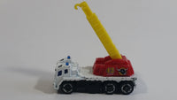 2002 Hot Wheels Rescue Crane Metalflake White Die Cast Toy Car Vehicle