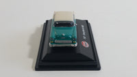 Model Power Minis 1955 Chevy Bel Air Green Teal and White 1/87 Scale Die Cast Toy Car Vehicle in Protective Display Case